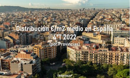 Distribución del precio medio por metro cuadrado en el 4º trimestre 2022 en españa (por provincias)